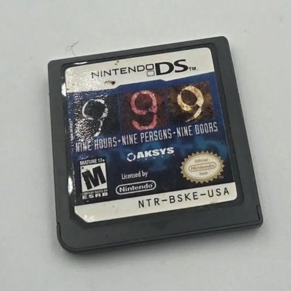 999: Nine Hours, Nine Persons, Nine Doors Nintendo DS NRMT cartridge Tested